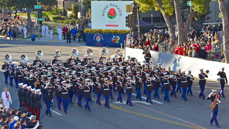 2020 Rose Parade USMC 3D MAW Band