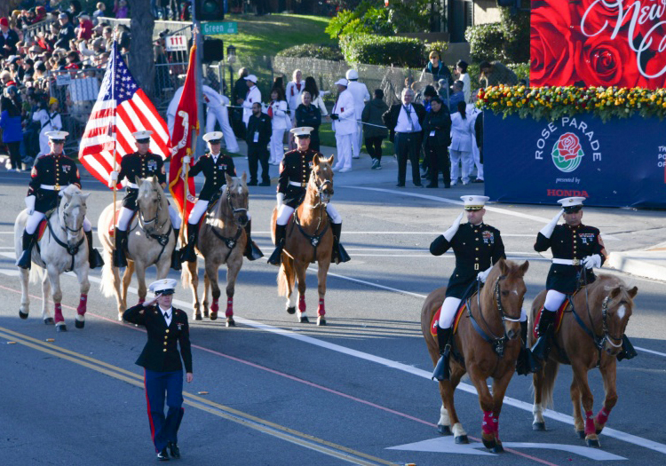 USMC Mounted Color Guard Rose Parade