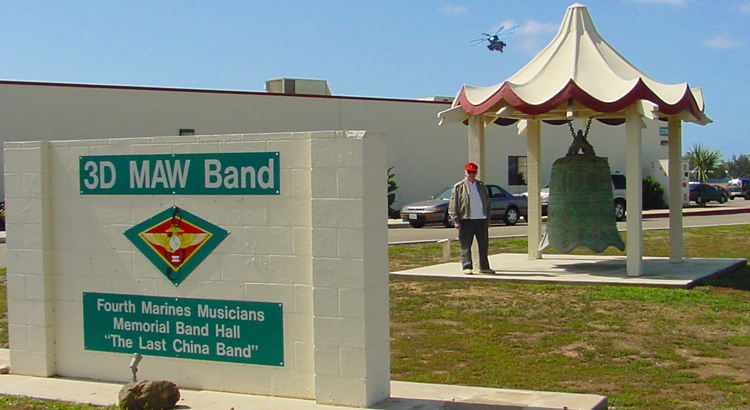China Bell Master Sergeant Donald LeRoy Versaw United States Marine Corps Retired / WWII POW Last China Band Fourth Marines Musicians Memorial Band Hall 3D MAW Band Third Marine Aircraft Wing Miramar Marine Corps Air Station, San Diego, CA